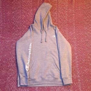 Mens Medium Grey Pullover Hoodie